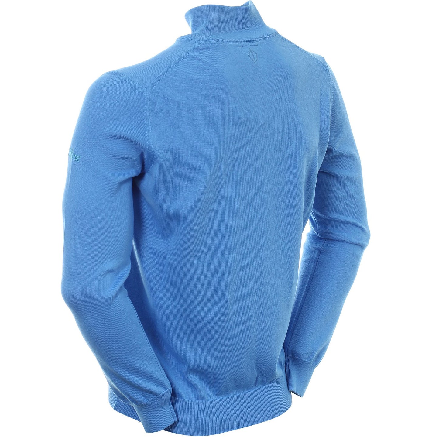 Oscar Jacobson Waldorf Tour Half Zip Sweater Mid Blue